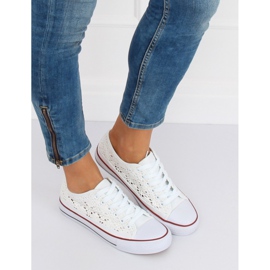 Weiße Spitzenturnschuhe NB282P Weiß 1