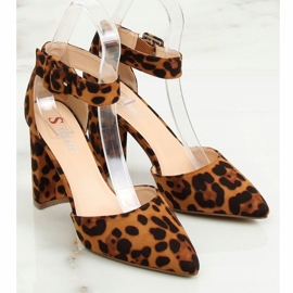 Pumps am Leoparden SY33P Leopard Post braun 1