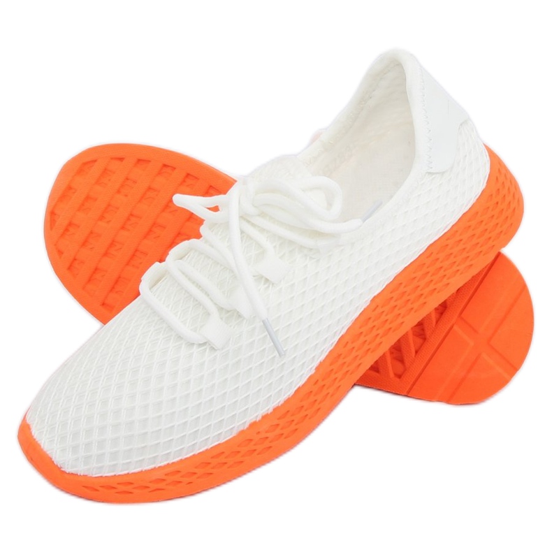 Orange-weiße Sportschuhe NB283P-ST WEISS / ORANGE 1