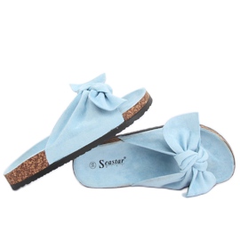 Blaue Wildlederhausschuhe CK02P LT.BLUE 1