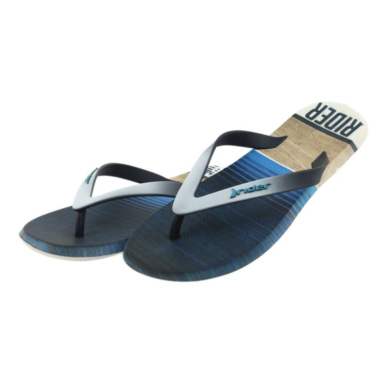 Rider 10719 Herren Flip-Flops braun grau marineblau 3