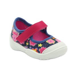 Befado Kinderschuhe 209P026 marineblau rosa 2