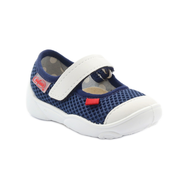 Befado Kinderschuhe 209P024 marineblau weiß 1