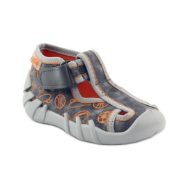 Befado Kinderschuhe 190P082 grau orange 2