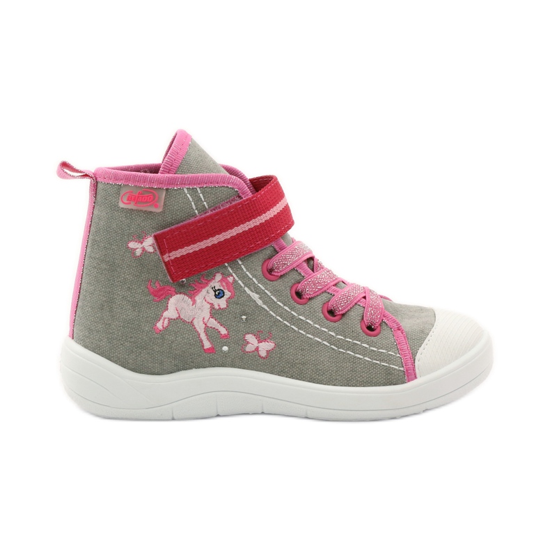 Befado Kinderschuhe 268X059 rosa grau 1