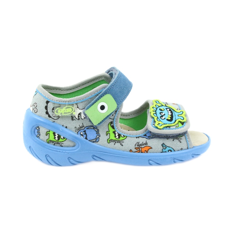Befado Kinderschuhe PU 433P031 blau grau 1