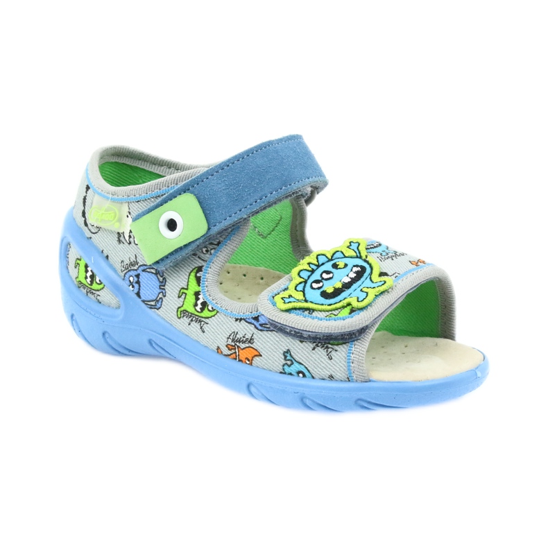 Befado Kinderschuhe PU 433P031 blau grau 2