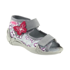 Befado Kinderschuhe 242P090 lila grau rosa 2