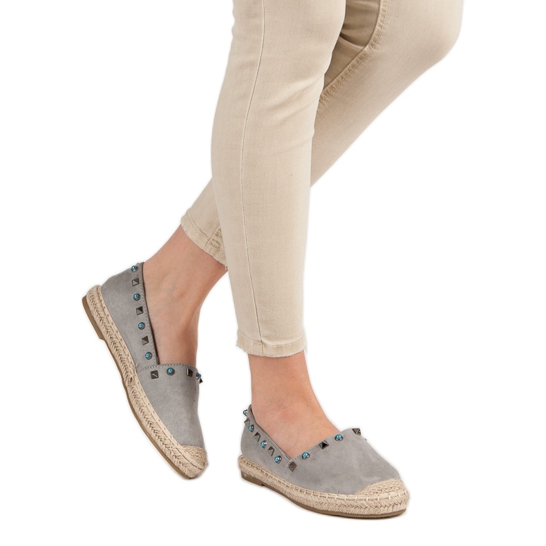 Evento Wildleder-Espadrilles mit Jets grau 1