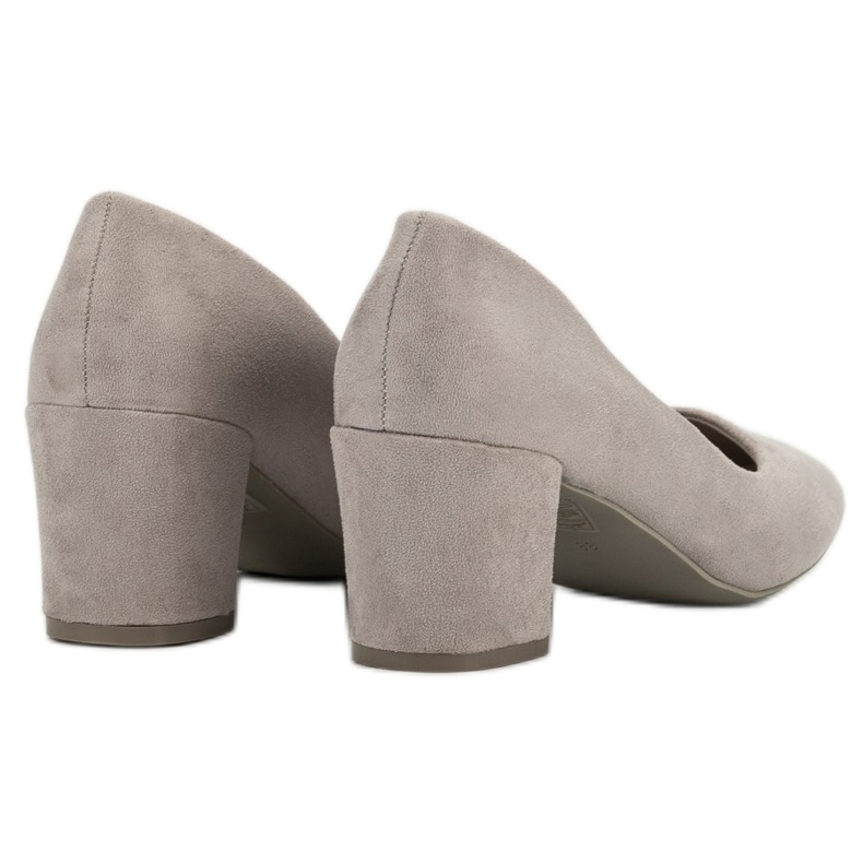 Ideal Shoes Graue Pumps auf einer Säule 1