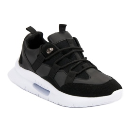 Hellrote Turnschuhe schwarz 1