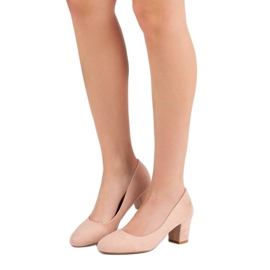 Seastar Wildleder-Pumps auf einer Säule rosa 1