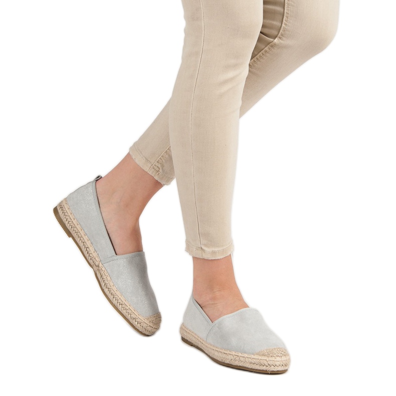 Bestelle Espadrilles aus Wildleder grau 1