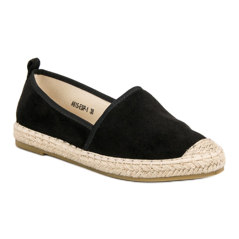 Bestelle Espadrilles aus Wildleder schwarz 1
