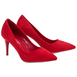 Bestelle Rote Wildleder-Heels 1