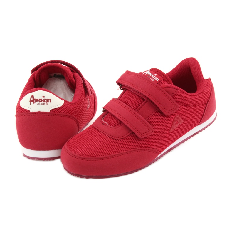 Rote American Club Sneakers weiß 4