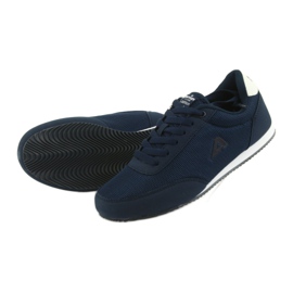 American Club Sports gebundene Schuhe weiß navy blau 5