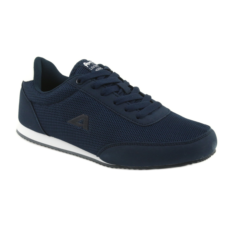 American Club Sports gebundene Schuhe weiß navy blau 1