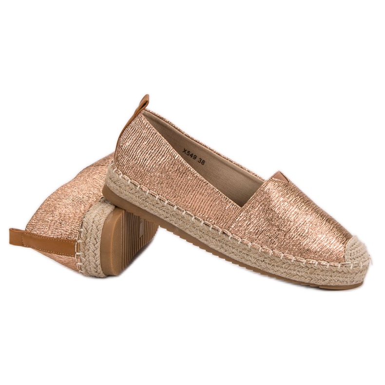 Small Swan Glänzende Espadrilles gelb 2