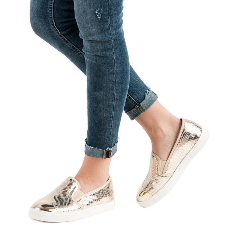 Queen Bee Goldene Slip-On-Sneakers 2