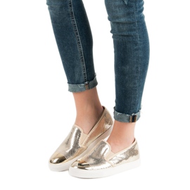 Queen Bee Goldene Slip-On-Sneakers 1