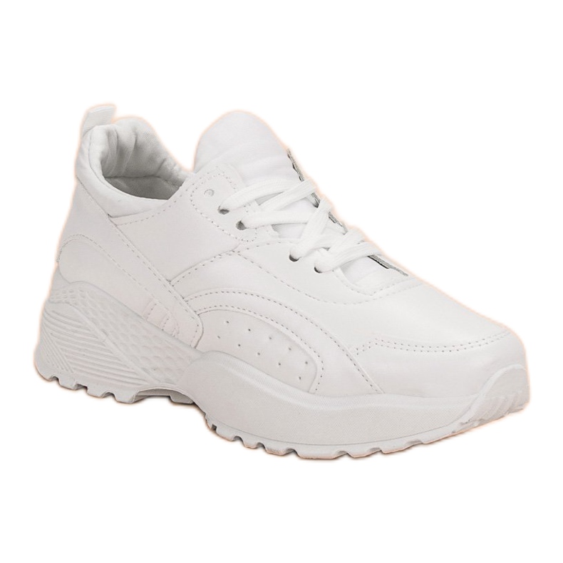 Small Swan Weiße Turnschuhe auf der Plattform 2