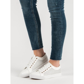 Muto Weiße Turnschuhe mit Mesh 1