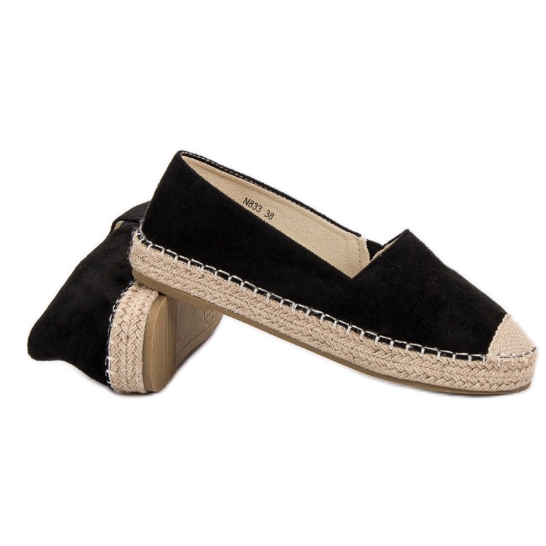 Small Swan Espadrilles aus Wildleder schwarz 2