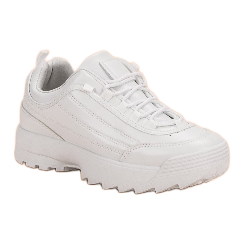 Turnschuhe auf der Plattform weiß 2