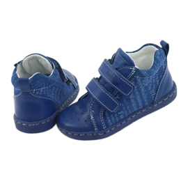 Jungen Lederschuhe mit Klettverschluss Ren But 1429 blau 5