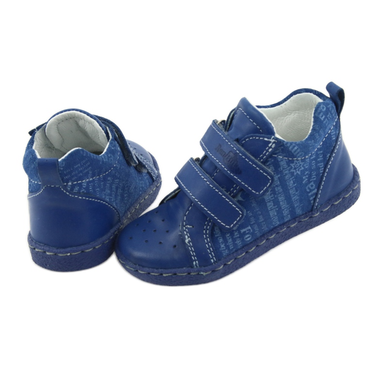 Jungen Lederschuhe mit Klettverschluss Ren But 1429 blau 5