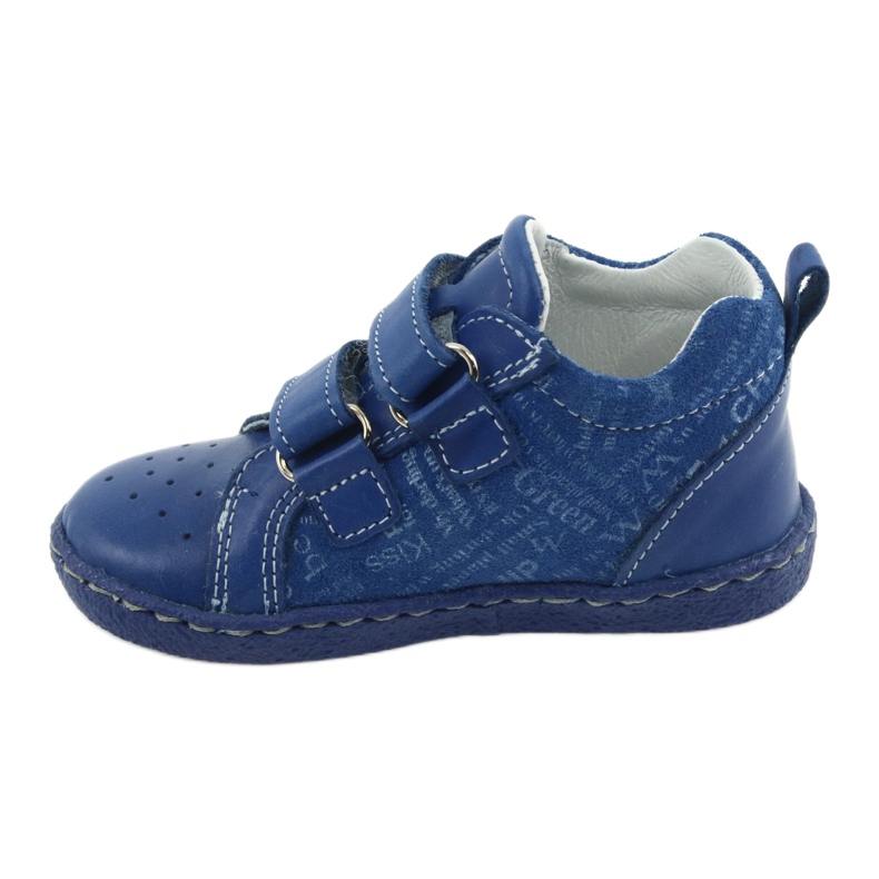 Jungen Lederschuhe mit Klettverschluss Ren But 1429 blau 2