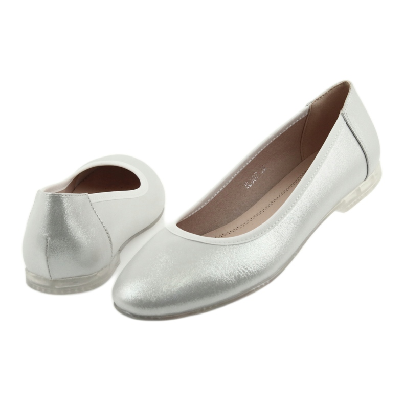 Sergio Leone Silber Frauen Ballerinas BL607 silber- 4