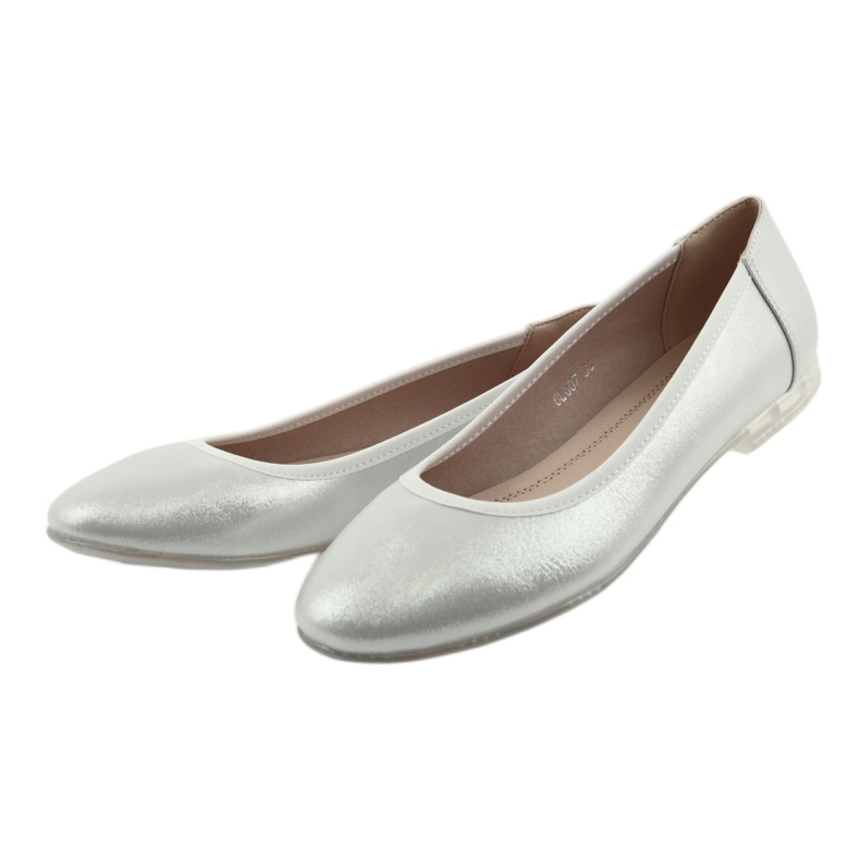 Sergio Leone Silber Frauen Ballerinas BL607 3