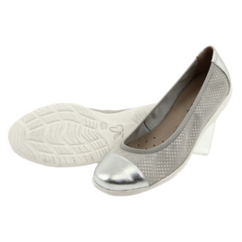 Caprice 22152 Ballerinas für Damen grau 5