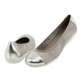 Caprice 22152 Ballerinas für Damen grau 4