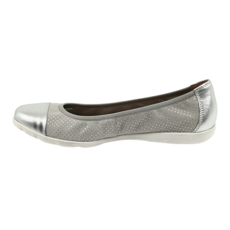 Caprice 22152 Ballerinas für Damen grau 2
