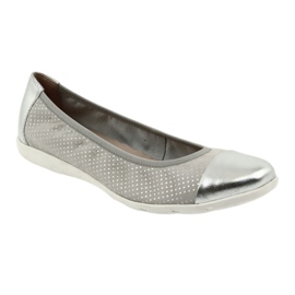 Caprice 22152 Ballerinas für Damen grau 1