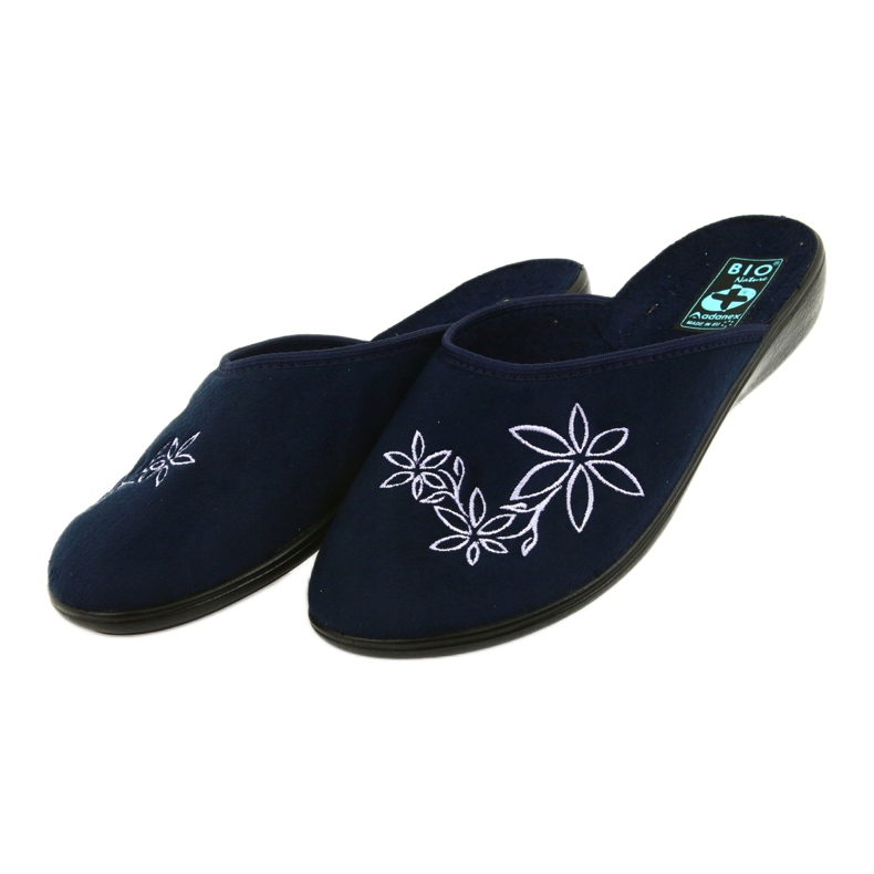 Damenhausschuhe Adanex 23931 navy blau 3