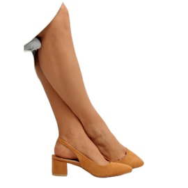 Pumps mit offenem Absatz camel S0-231 Camel braun 1