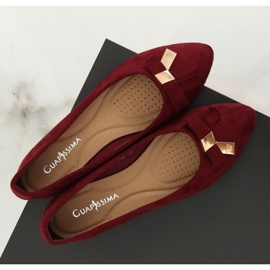 Kastanienbraune Ballerinas für Damen JM3550J Burdeo rot 1