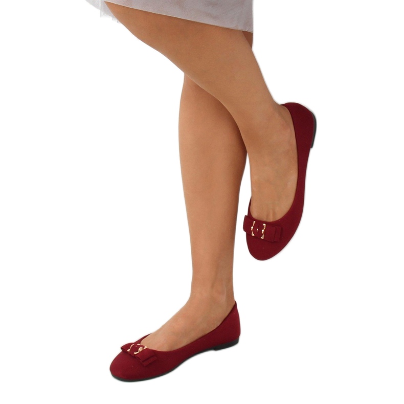 Burgunder-Ballerinas für Damen JM3553J Burdeo rot 1