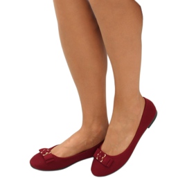 Burgunder-Ballerinas für Damen JM3553J Burdeo rot 2