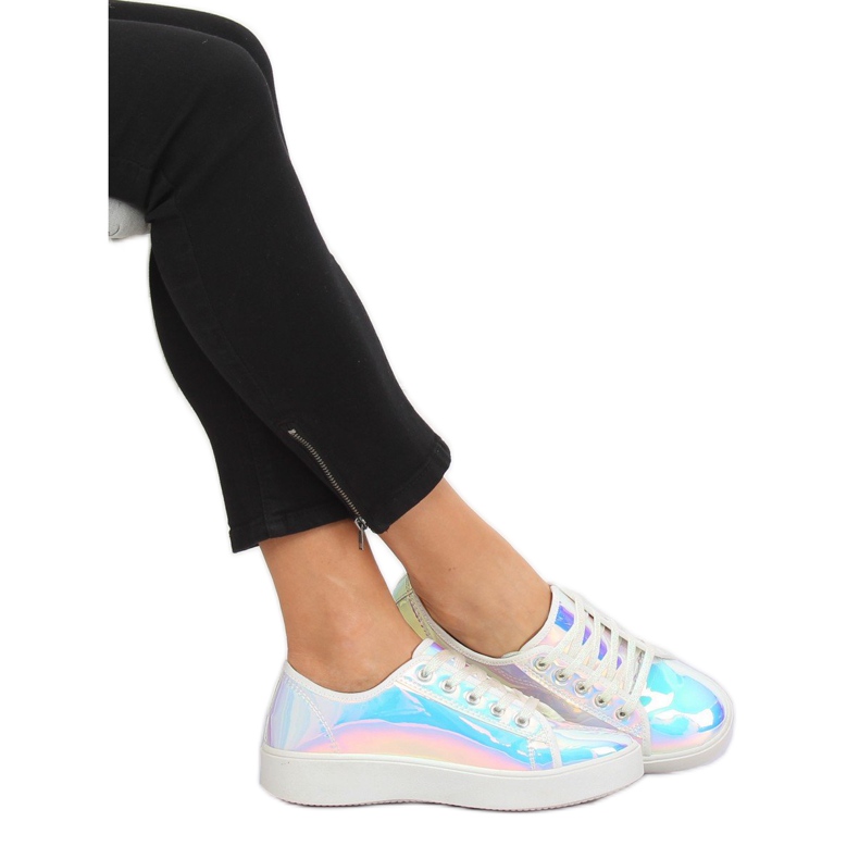 FZ09 Weiße petrolfarbene Turnschuhe 2