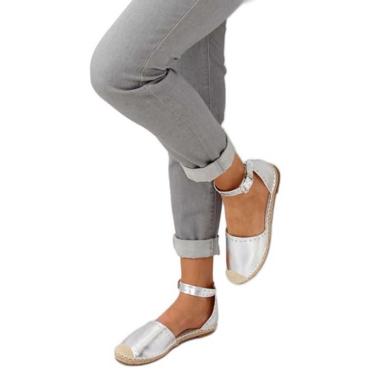 Silbermetallic Espadrilles CF-1K215 Silber grau 1