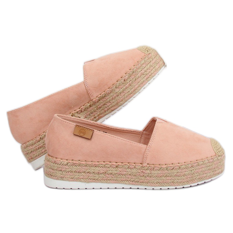 Pink BL267 Pinke Espadrilles auf hohen Sohlen rosa 2