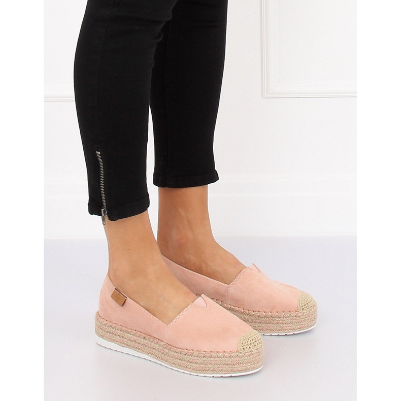 Pink BL267 Pinke Espadrilles auf hohen Sohlen rosa 1