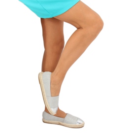 Espadrilles aus grauem Canvas A-9267 Grau 2