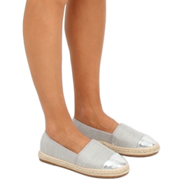 Espadrilles aus grauem Canvas A-9267 Grau 1