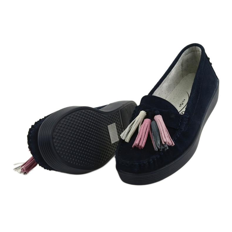 Damen Wildleder Loafer Filippo 661 marineblau 5